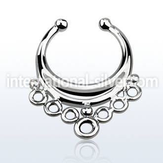 agsepd1 fake illusion body jewelry silver 925 septum