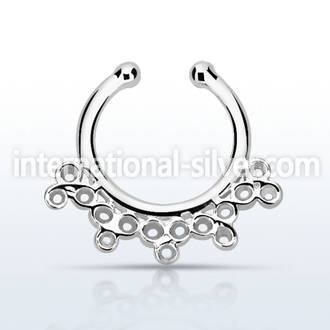 agsepd5 fake illusion body jewelry silver 925 septum
