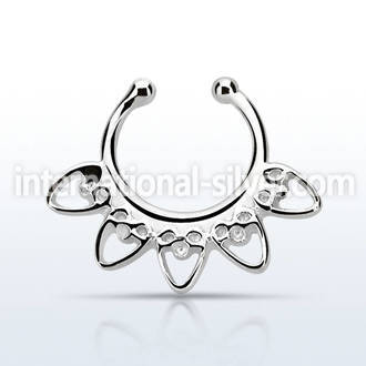 agsepd6 fake illusion body jewelry silver 925 septum