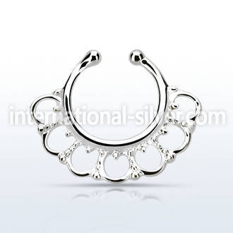 agsepd8 fake illusion body jewelry silver 925 septum