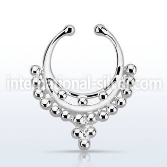 agsepd9 fake illusion body jewelry silver 925 septum