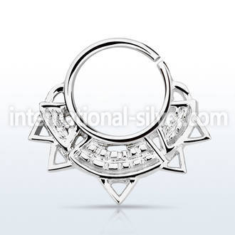 agsepv10 seamless segment rings silver 925 septum