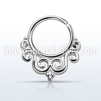 agsepv7 seamless segment rings silver 925 septum