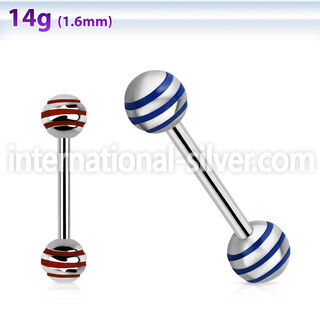 bbby straight barbells surgical steel 316l tongue