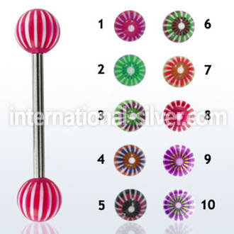 bbdxd straight barbells surgical steel 316l with acrylic parts tongue