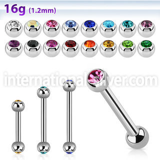 bbejb25 straight barbells surgical steel 316l ear lobe