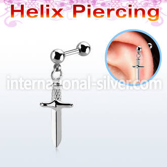 bber84 surgical steel barbells helix  piercing