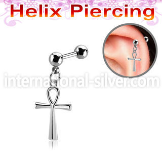 bber86 surgical steel 16g barbell helix piercing