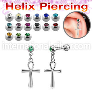 bber87 surgical steel 16g barbell helix piercing