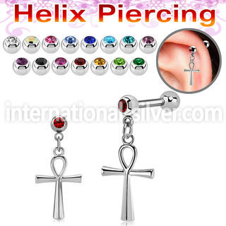 bber87 surgical steel 16g barbell helix piercing