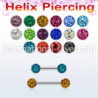 bber88 surgical steel 16g barbell eyebrow helix piercing