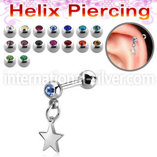 bber90 surgical steel barbells helix piercing