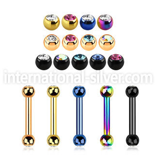 bbetjb25 straight barbells anodized surgical steel 316l eyebrow