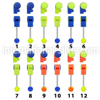 bbglwh straight barbells surgical steel 316l with acrylic parts tongue