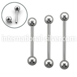 bbsin straight barbells surgical steel 316l tongue