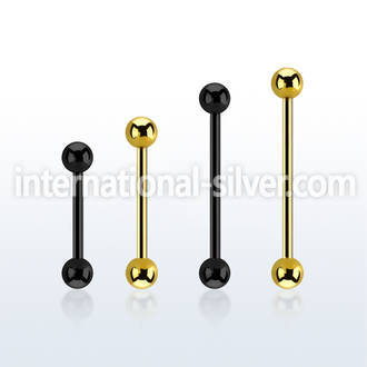 bbt20 anodized 316l steel barbell, 20g w 3mm balls