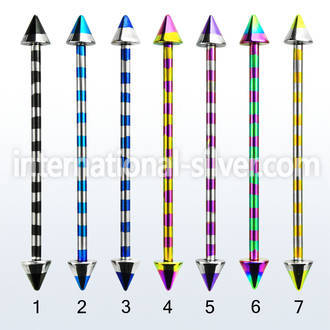 bbtnrb straight barbells anodized surgical steel 316l tongue