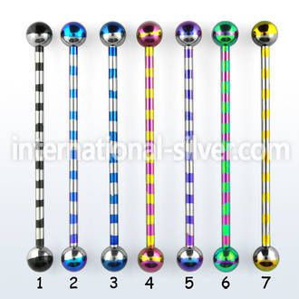 bbtrb straight barbells anodized surgical steel 316l tongue