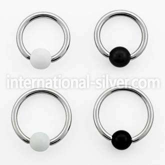 bcaa5 hoops captive rings surgical steel 316l with acrylic parts labrets chin