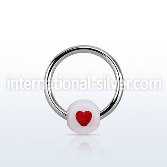 bchr hoops captive rings surgical steel 316l with acrylic parts ear lobe