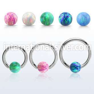 bcr12o5 hoops captive rings surgical steel 316l ear lobe