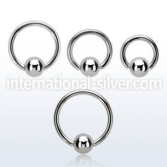 bcr14g hoops captive rings surgical steel 316l ear lobe