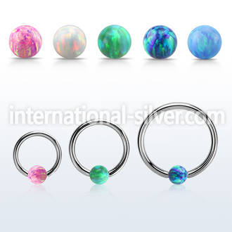 bcr14o4 hoops captive rings surgical steel 316l ear lobe