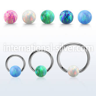 bcr14o6 hoops captive rings surgical steel 316l ear lobe