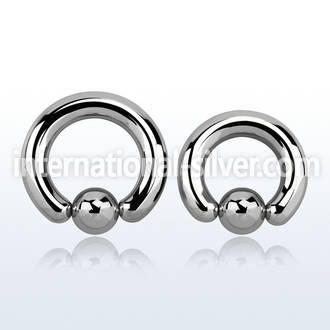 bcr2 hoops captive rings surgical steel 316l ear lobe