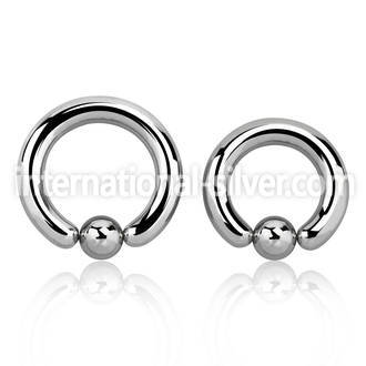 bcr4 hoops captive rings surgical steel 316l ear lobe