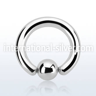 bcr6g hoops captive rings surgical steel 316l ear lobe