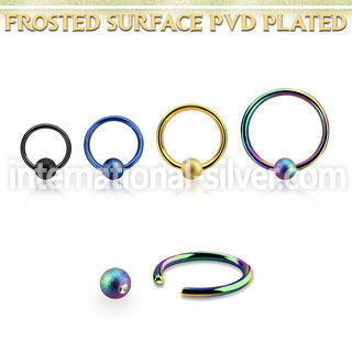 bcrt16f4 anodized surgical steel ball closure rings ear  lobe eyebrow helix septum  piercing