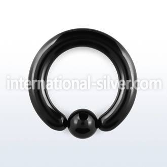 bcrt4 hoops captive rings anodized surgical steel 316l ear lobe