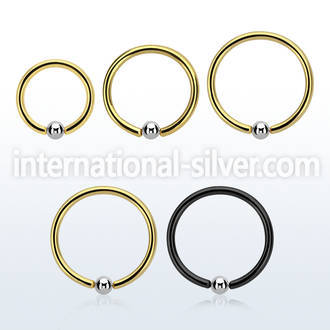 bcrteb25 hoops captive rings anodized surgical steel 316l eyebrow