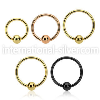 bcrteg hoops captive rings anodized surgical steel 316l ear lobe