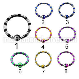 bctl16 hoops captive rings anodized surgical steel 316l nose