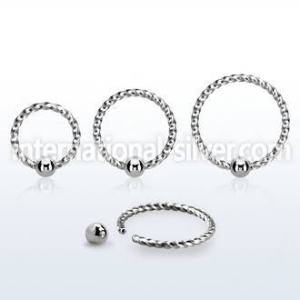 bcw18s hoops captive rings surgical steel 316l eyebrow