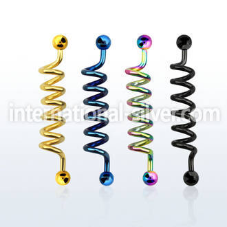 bdtd14 straight barbells anodized surgical steel 316l 