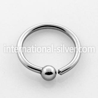 bedrs hoops captive rings surgical steel 316l ear lobe