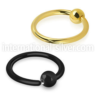 bedrt16 anodized plating steel fixed bead ring 16g 3mm ball