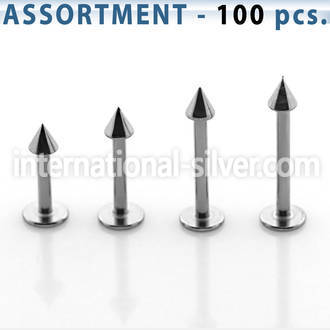 blk04b labrets lip rings surgical steel 316l labrets chin