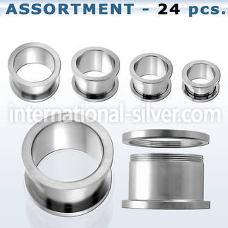 blk08 tunnels gauges surgical steel 316l ear lobe