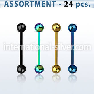 blk104b straight barbells anodized surgical steel 316l tongue