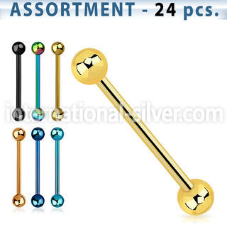 blk104b straight barbells anodized surgical steel 316l tongue