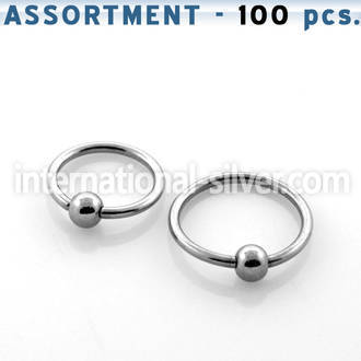 blk107 hoops captive rings surgical steel 316l nose