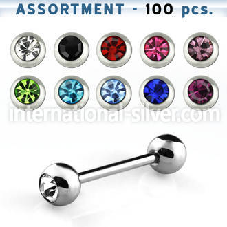 blk17 straight barbells surgical steel 316l tongue