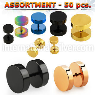 blk197 cheaters  illusion plugs and tapers anodized surgical steel 316l belly button