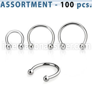 blk22a horseshoes surgical steel 316l belly button