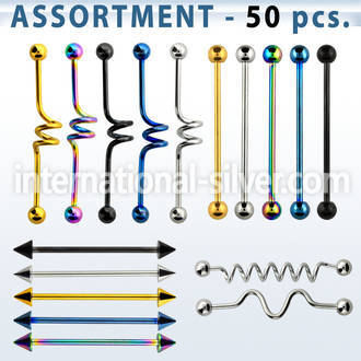 blk233 straight barbells anodized surgical steel 316l 