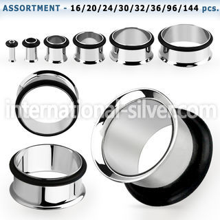 blk250 tunnels gauges surgical steel 316l ear lobe